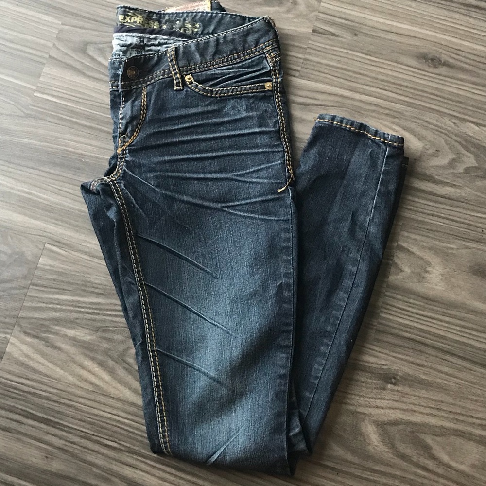 Express Dark Wash Jean Leggings Zelda